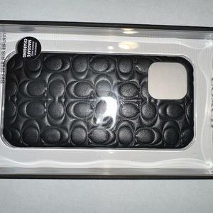 NWOT Black Coach IPhone 12/Pro phone case
